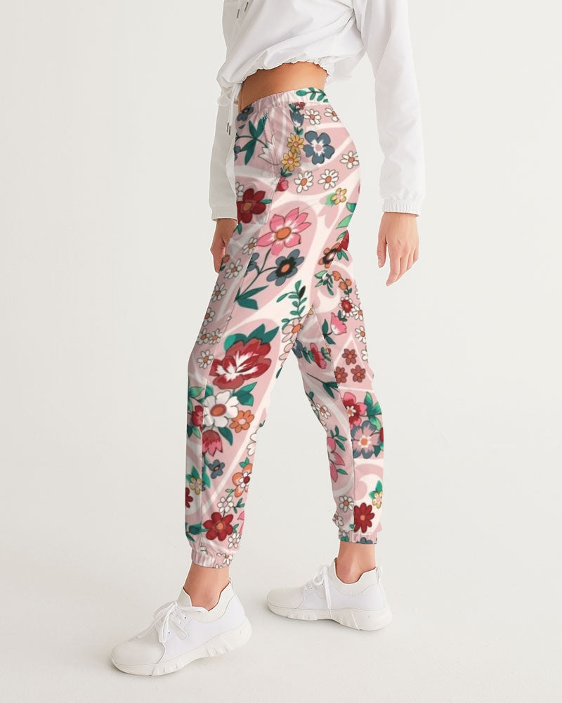 Pink abstract Pretty Sisters Women's All-Over Print Track Pants