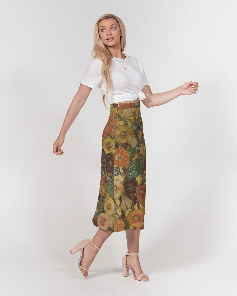 Autumn play Women's All-Over Print A-Line Midi Skirt