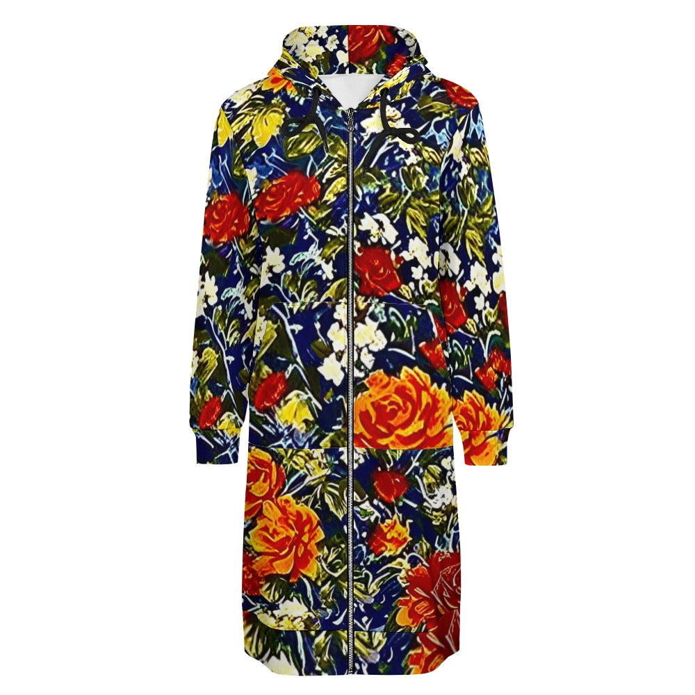 Women's full print long Hoodie