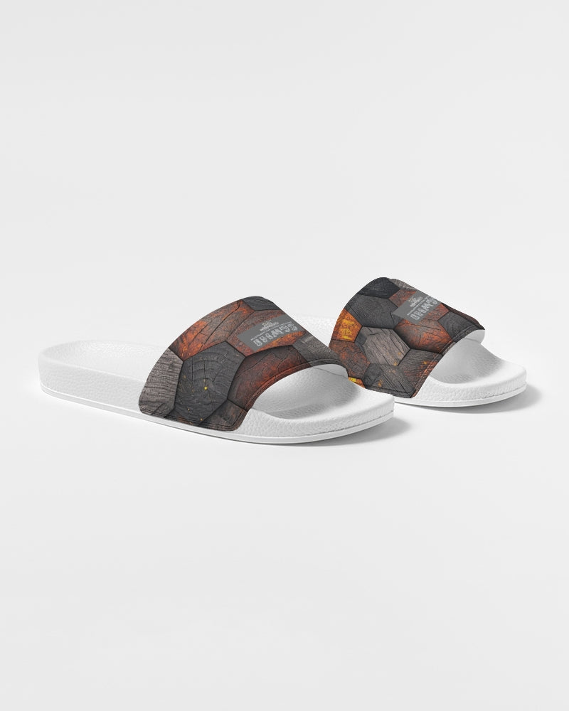 Cool stone hexagon patten 3D Men's Slide Sandal