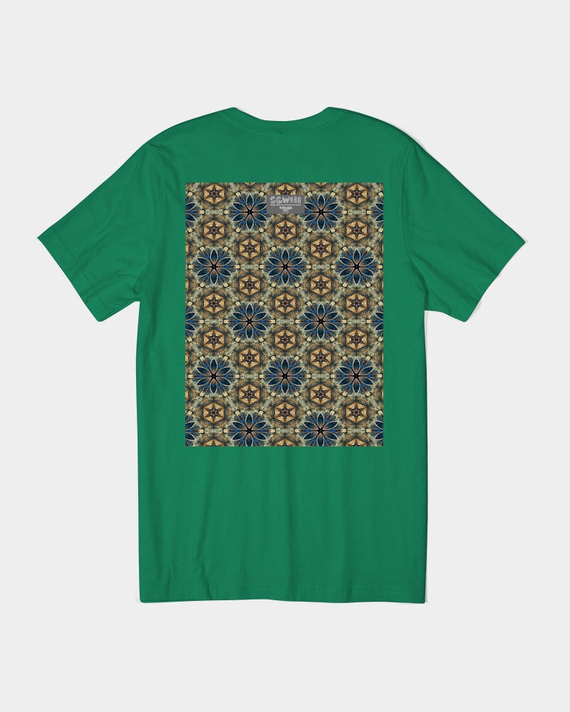 Green & Dark Blue almost star pattern. Unisex Jersey Tee | Bella + Canvas