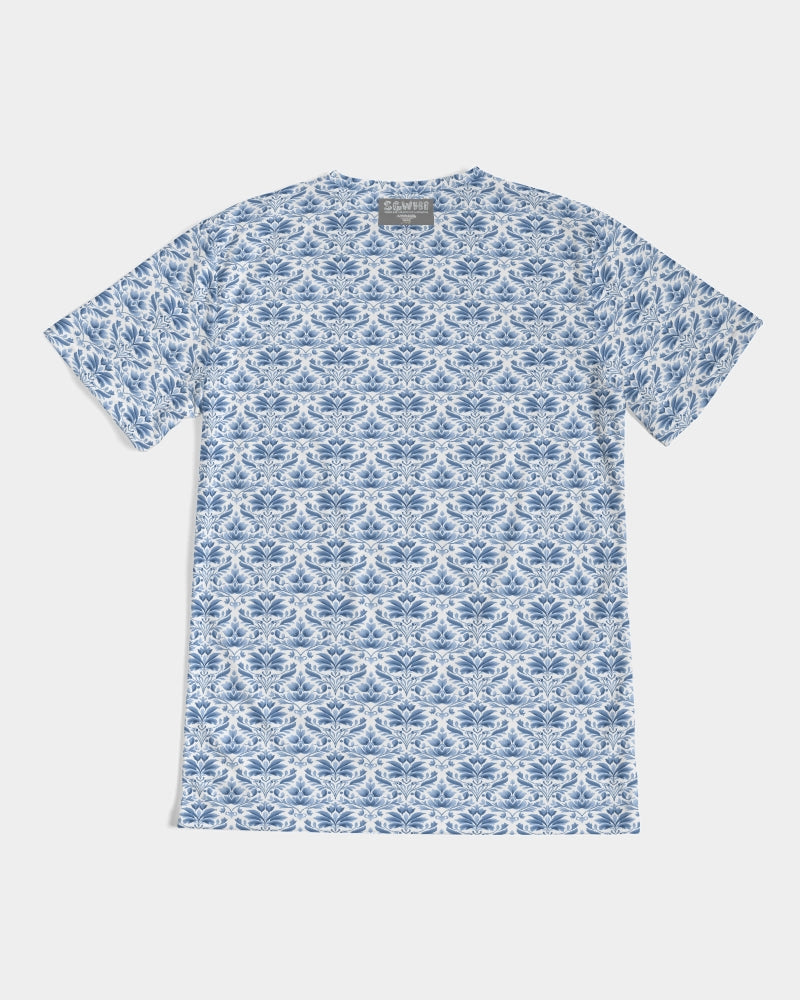 light blue Royal patten  Men's All-Over Print Tee