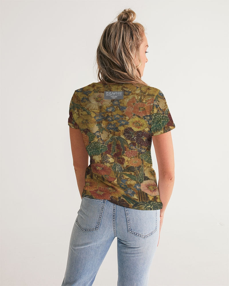 Autumn play Women's All-Over Print V-Neck Tee