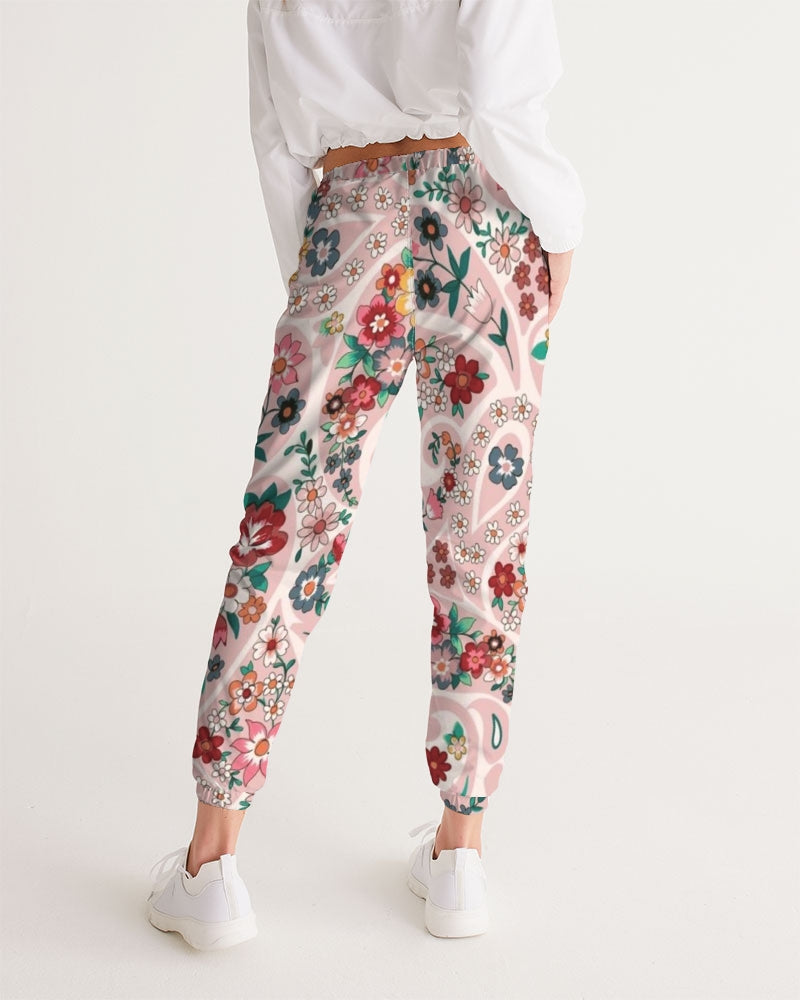 Pink abstract Pretty Sisters Women's All-Over Print Track Pants