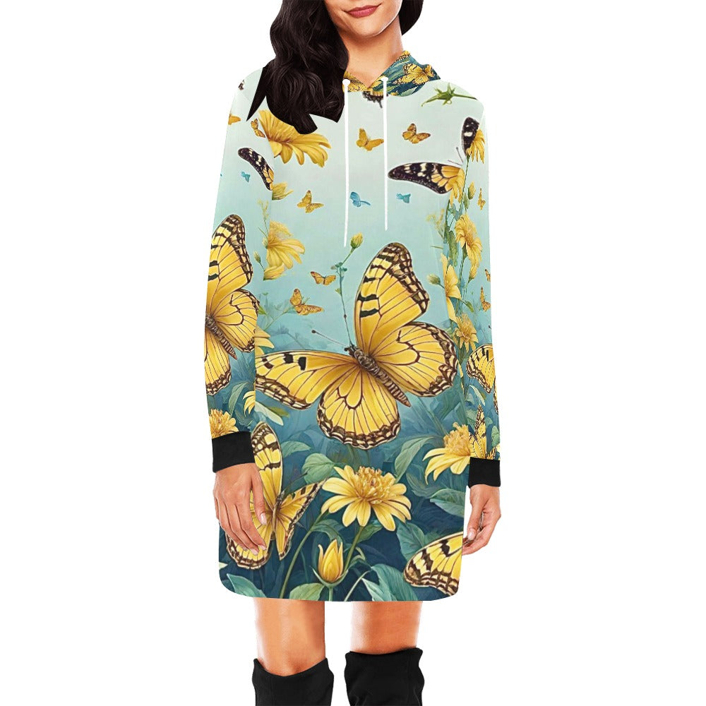 Women's All Over Print Hoodie Mini Dress (H27)