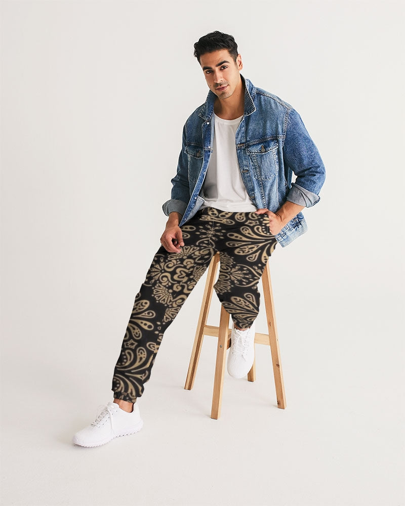 Man of Elegance Men's All-Over Print Track Pants