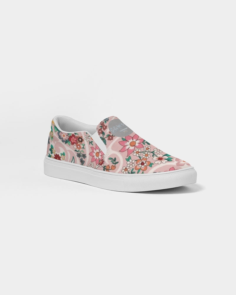 Pink abstract Pretty Sisters Women's Slip-On Canvas Shoe