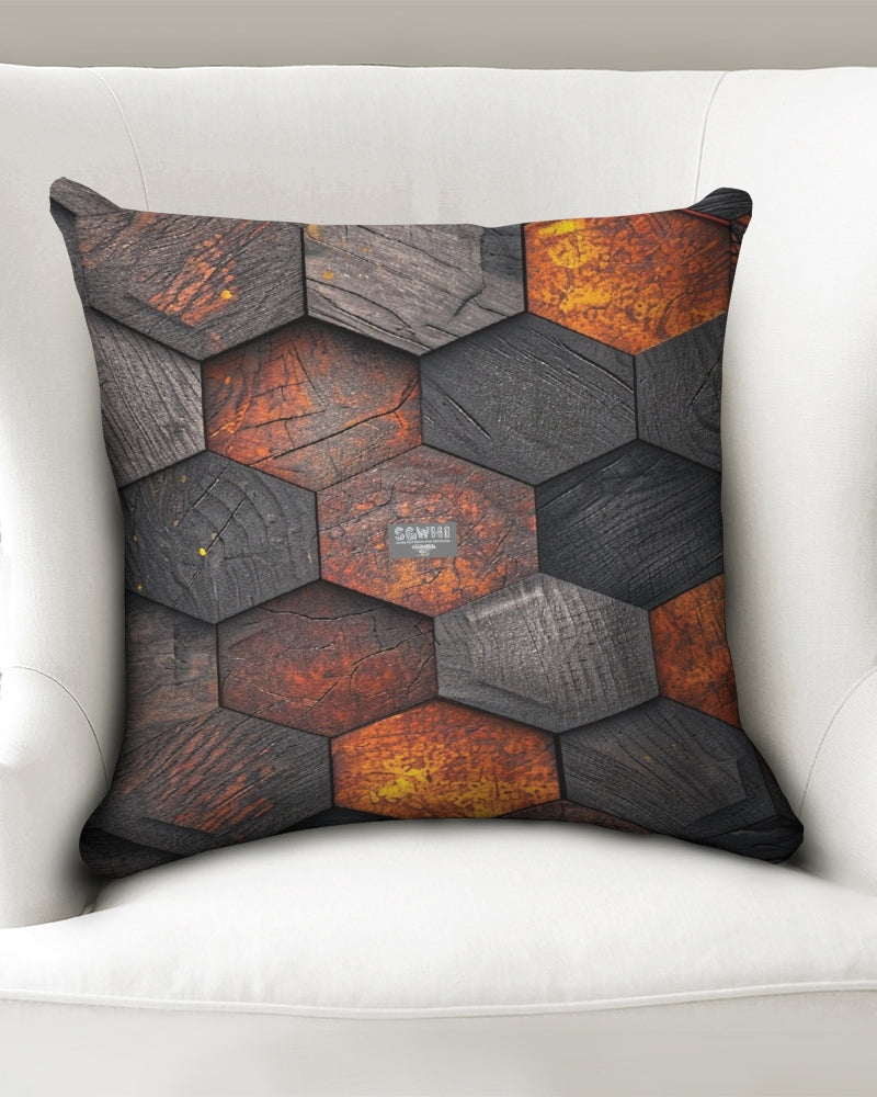 Cool stone hexagon patten 3D Throw Pillow Case 18"x18"