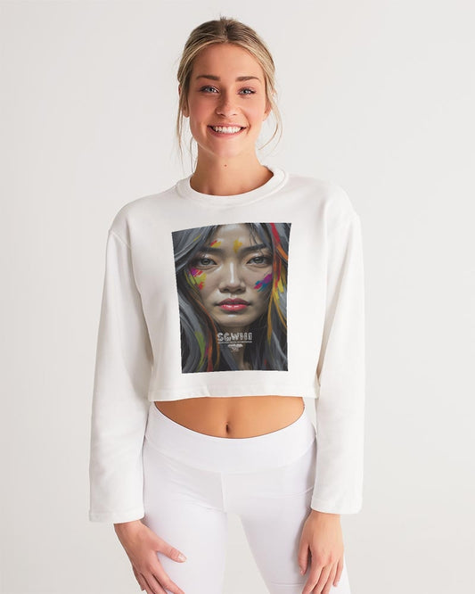 Asian Collection (Part 2 ) Women's All-Over Print Cropped Sweatshirt