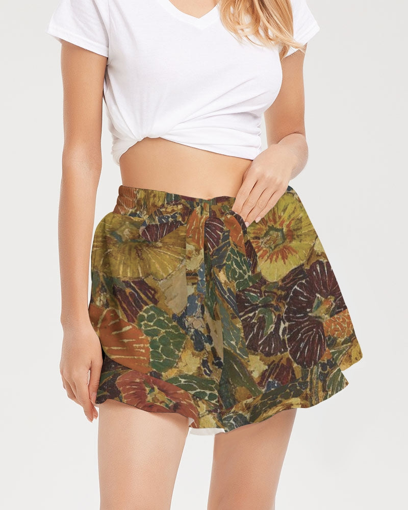 Autumn play Women's All-Over Print Ruffle Shorts