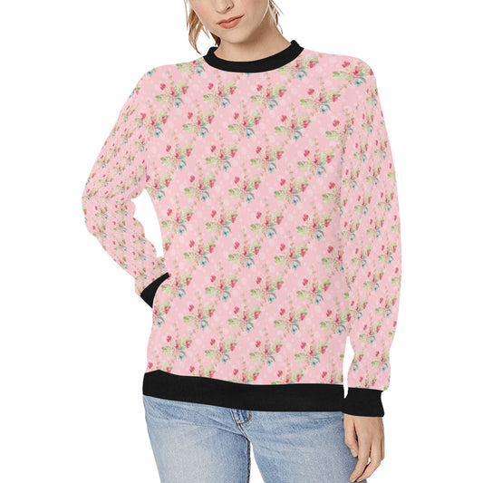 Women's Rib Cuff Crew Neck Sweatshirt (H34)