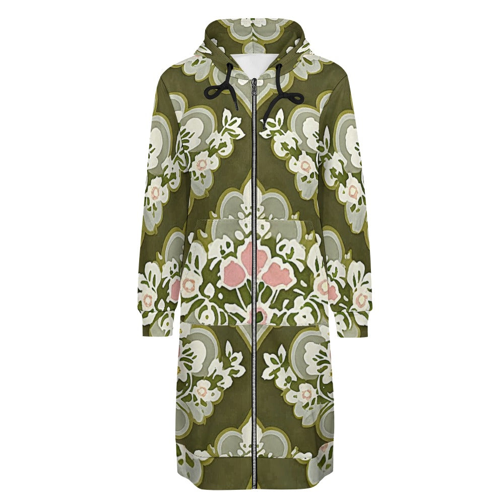 Women's full print long Hoodie