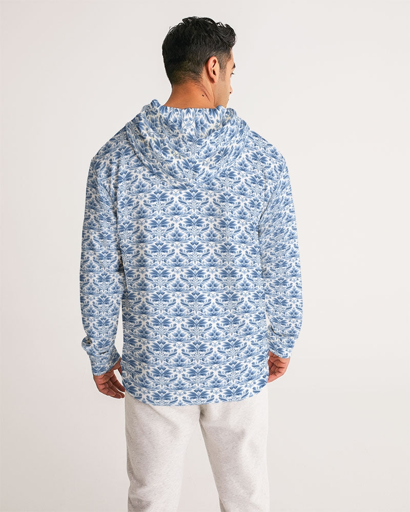 light blue Royal patten  Men's All-Over Print Hoodie