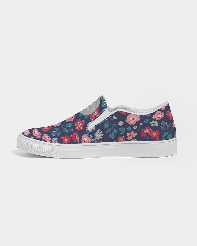 Midnight blue pretty glance.  Women's Slip-On Canvas Shoe