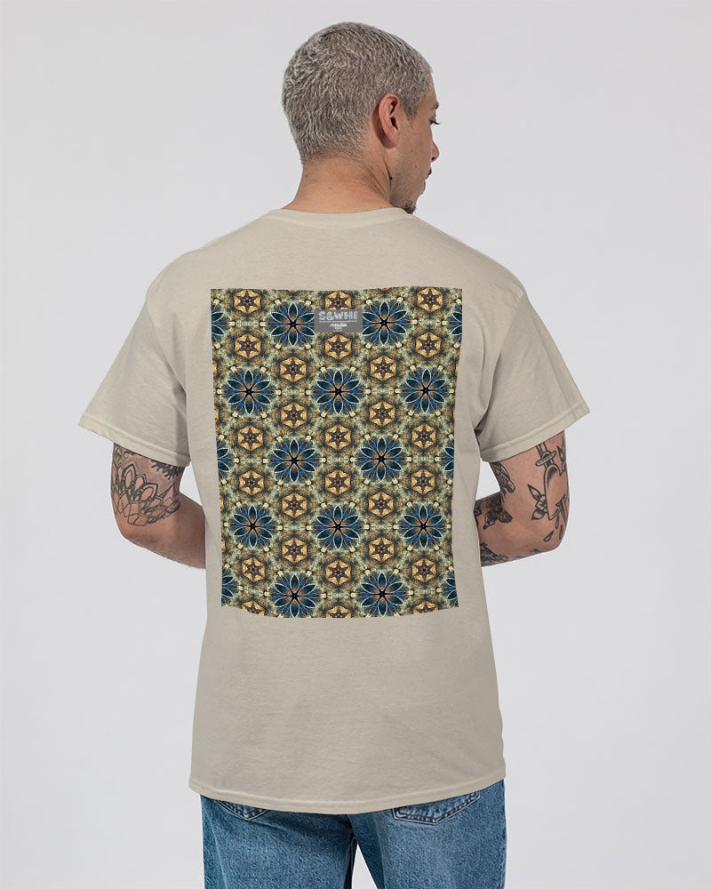 Green & Dark Blue almost star pattern. Unisex Ultra Cotton T-Shirt | Gildan