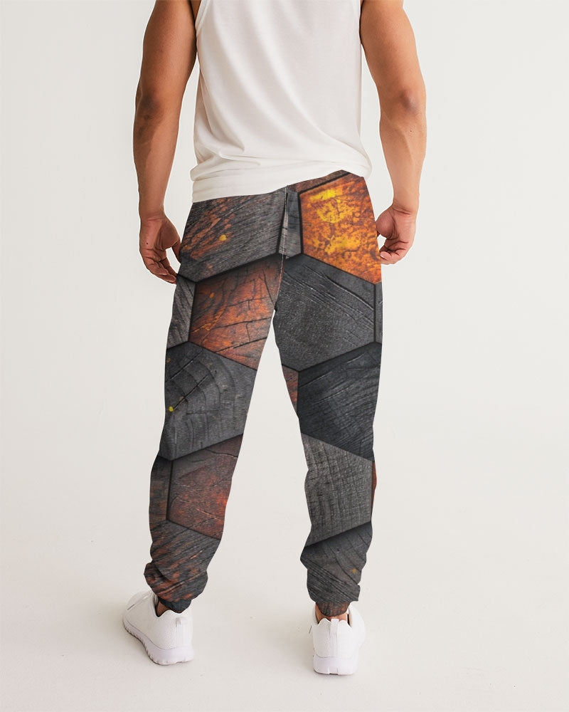 Cool stone hexagon patten 3D Men's All-Over Print Track Pants