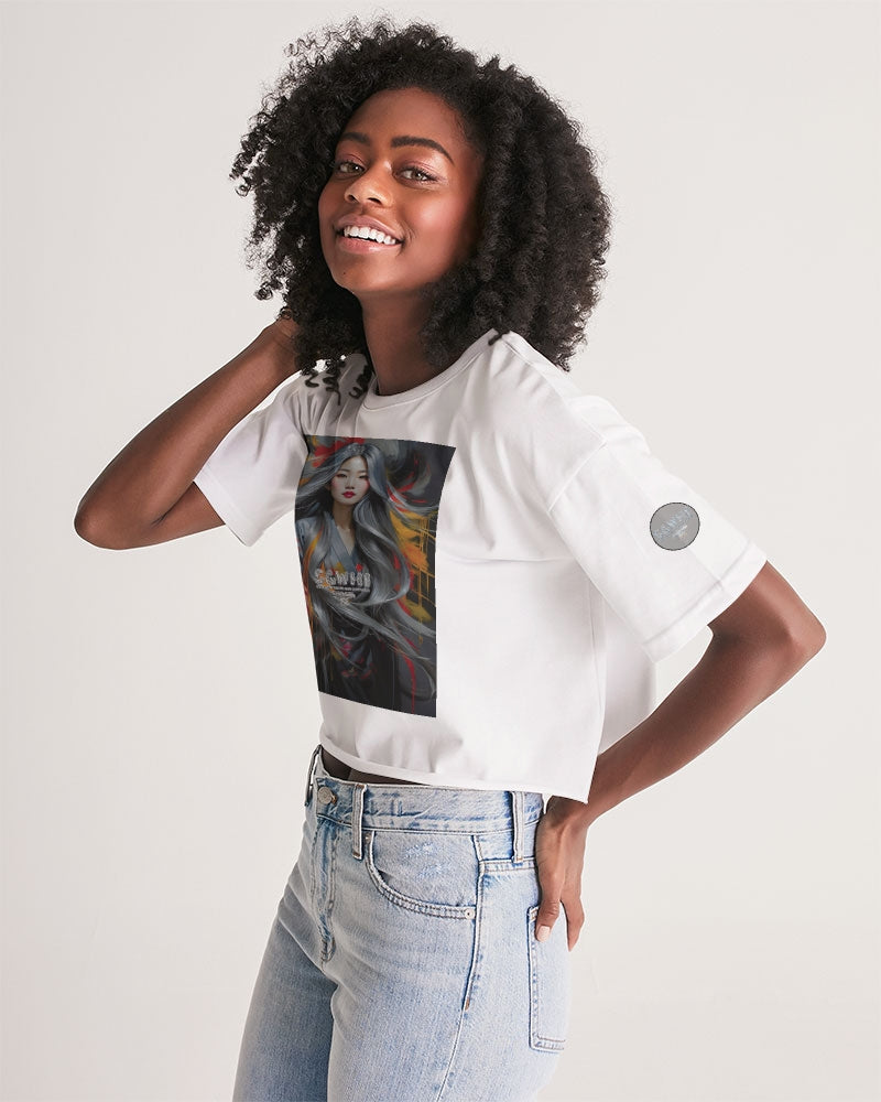 This is part three of a three part collection  Women's All-Over Print Lounge Cropped Tee