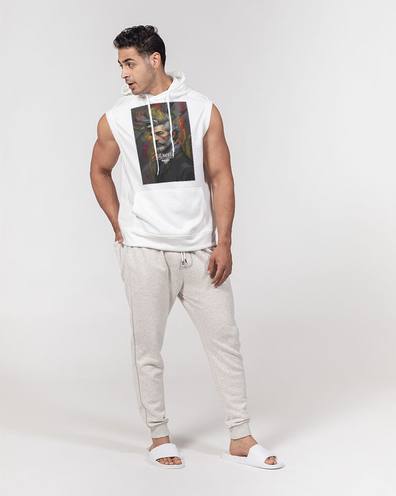 White Knight,  Men's All-Over Print Heavyweight Sleeveless Hoodie