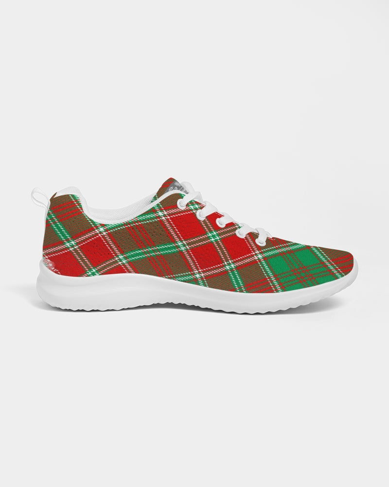 Red & Green cross pattern Men's Athletic Shoe