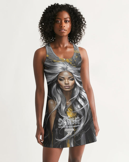 Black Sister Collection [Part 2 ] Women's All-Over Print Racerback Dress