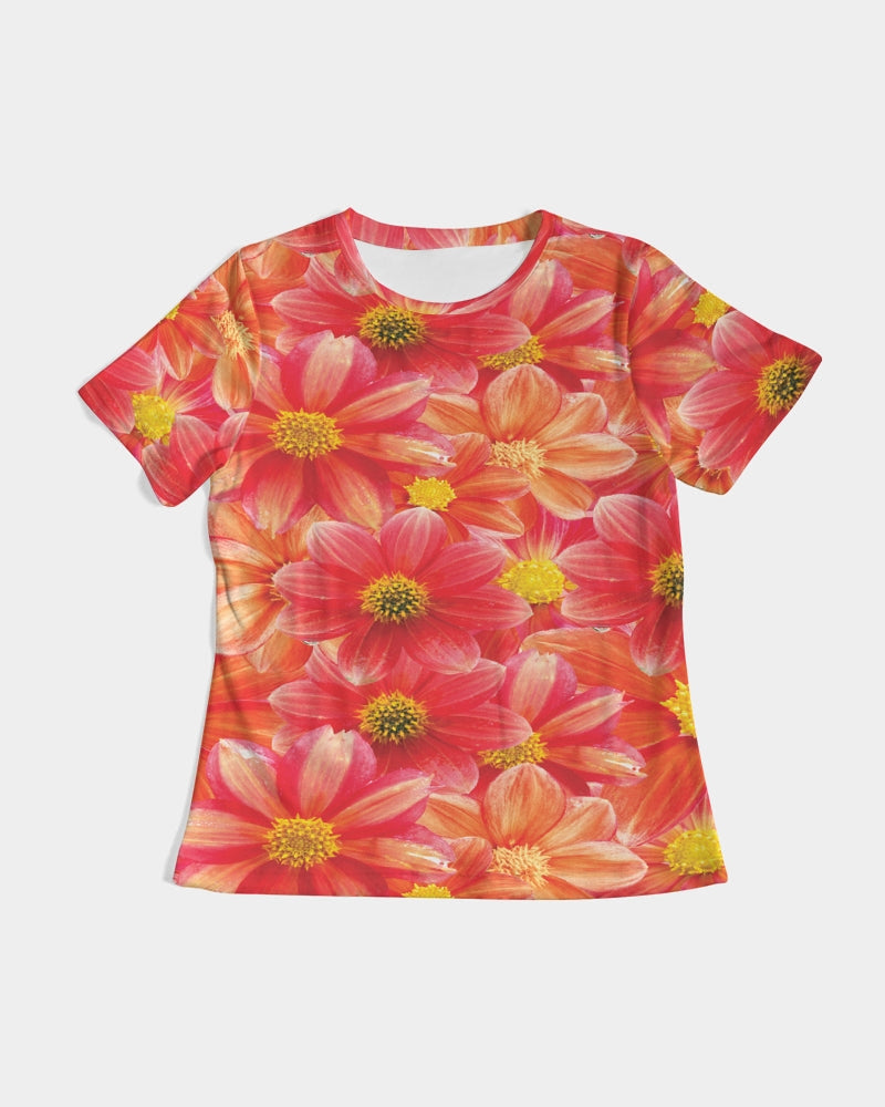 Beautiful blood orange flower design Women's All-Over Print Tee