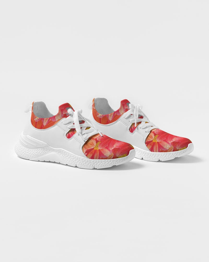 Beautiful blood orange flower design Women's Two-Tone Sneaker