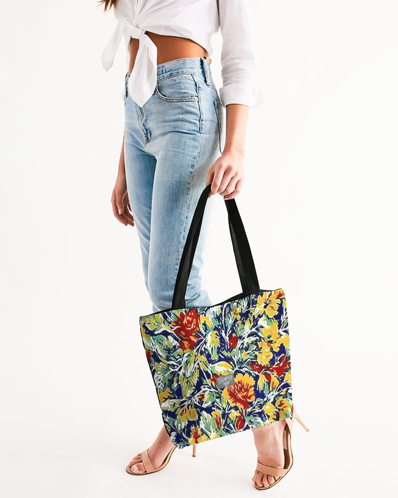 Painted floor design Canvas Zip Tote