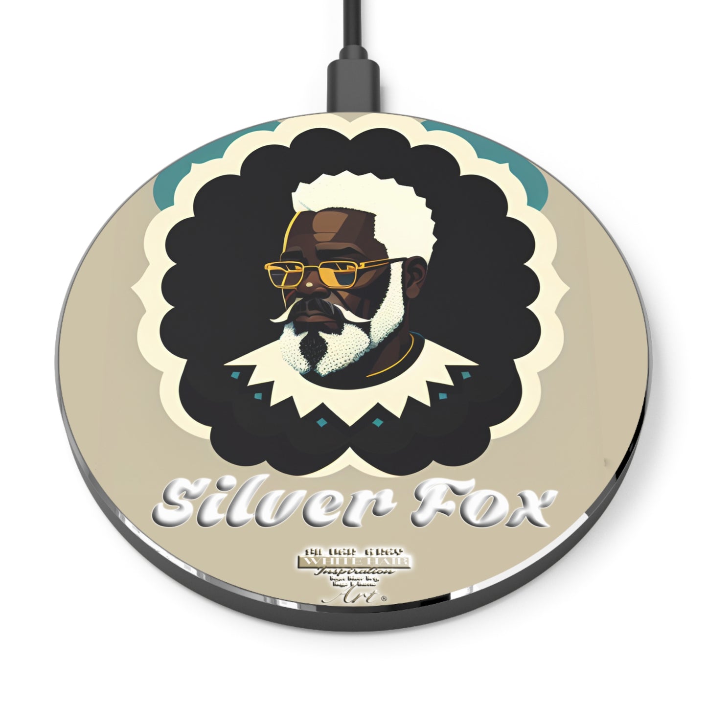 Black gentleman Silverfox Wireless Charger