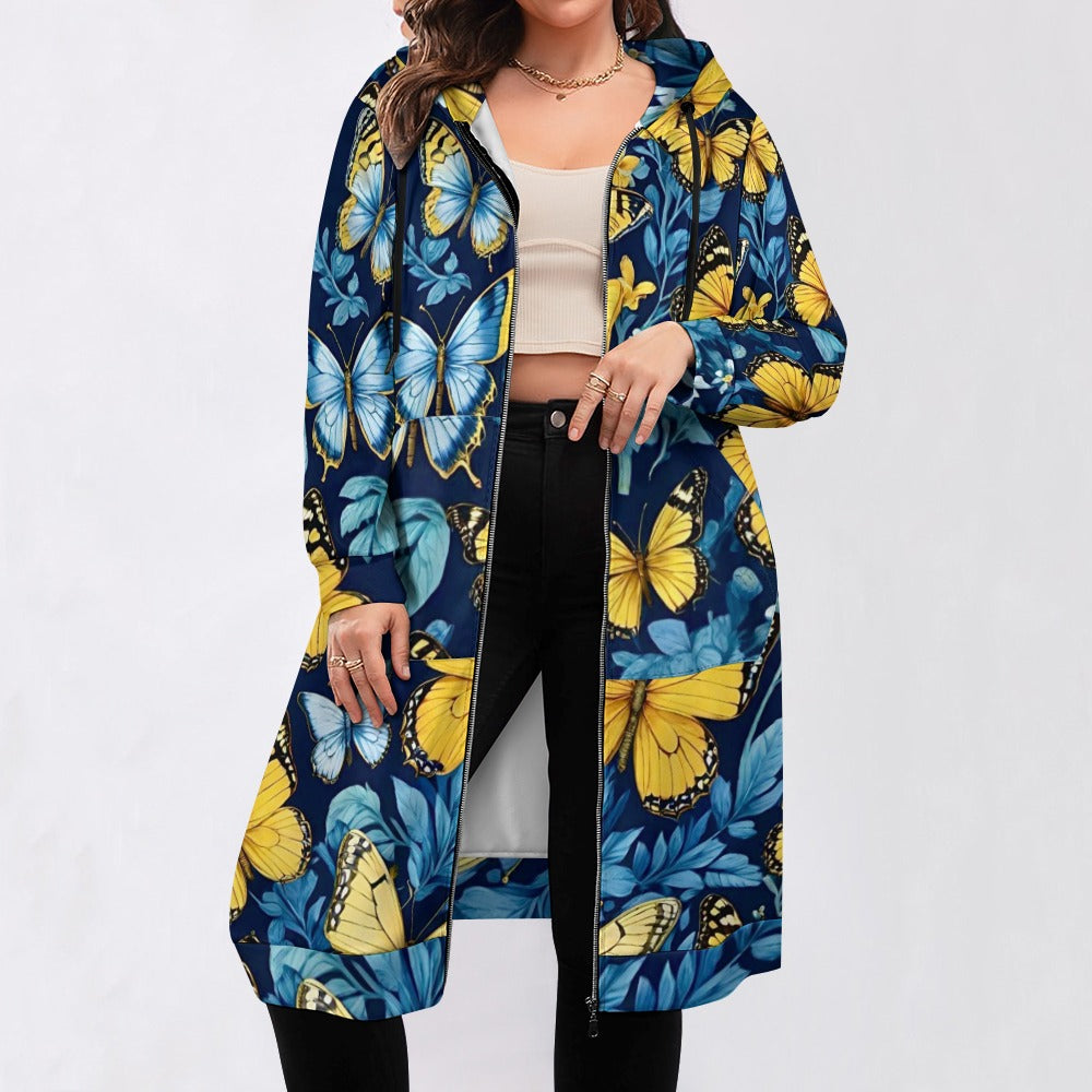 Women's full print long Hoodie