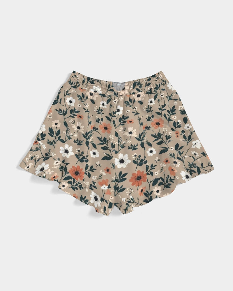 Busy and pretty Women's All-Over Print Ruffle Shorts