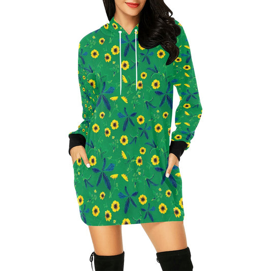 Women's All Over Print Hoodie Mini Dress (H27)