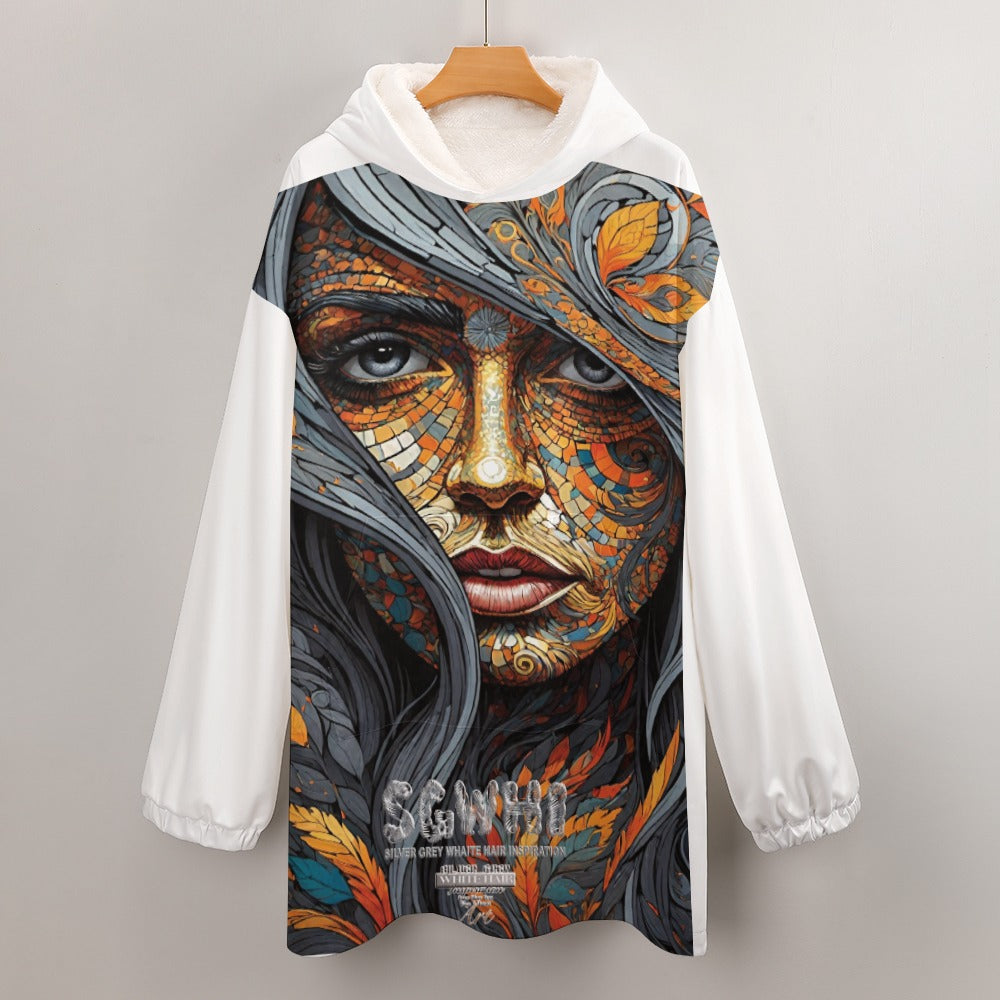 Women's Adult Hooded Blanket Shirt