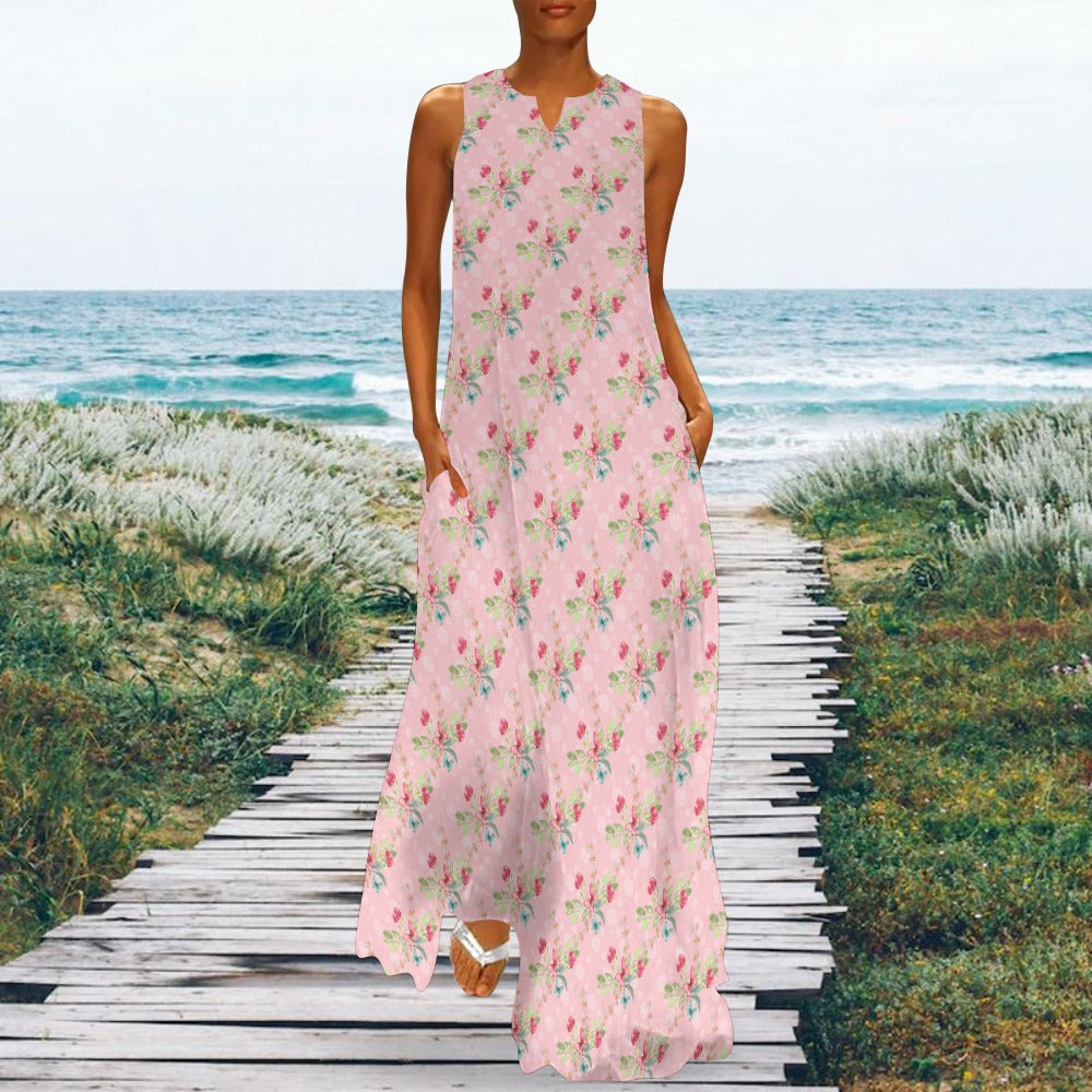 Pink butterfly Long dress