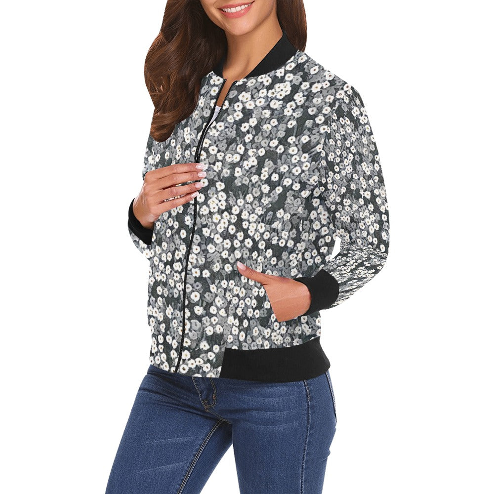 All Over Print Bomber Jacket for Women ( H19)