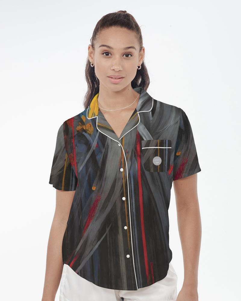 Asian collection [Part 1] Women's Satin Short Sleeve Pajama Top