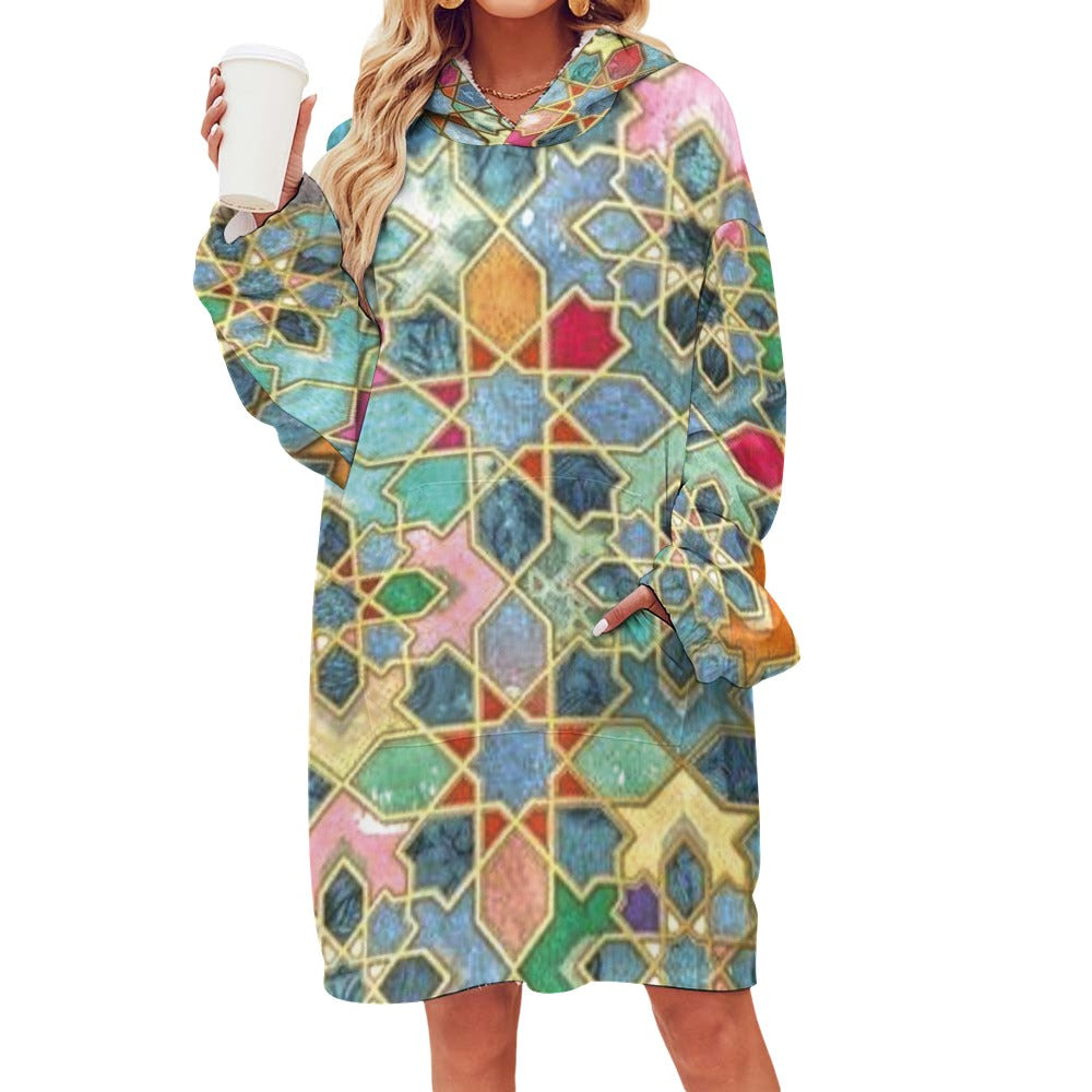 Women's Adult Hooded Blanket Shirt