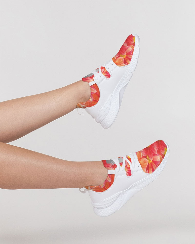 Beautiful blood orange flower design Women's Two-Tone Sneaker