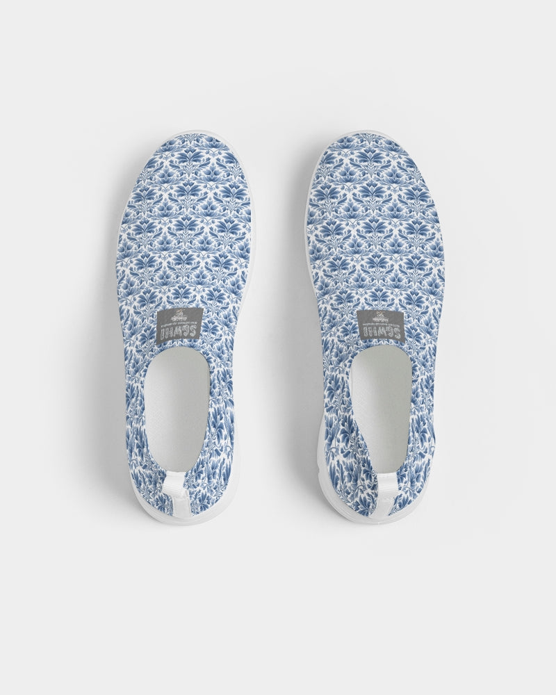 light blue Royal patten  Men's Slip-On Flyknit Shoe