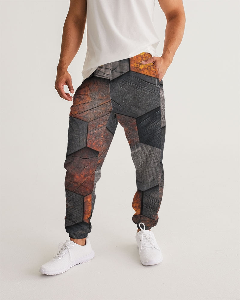 Cool stone hexagon patten 3D Men's All-Over Print Track Pants