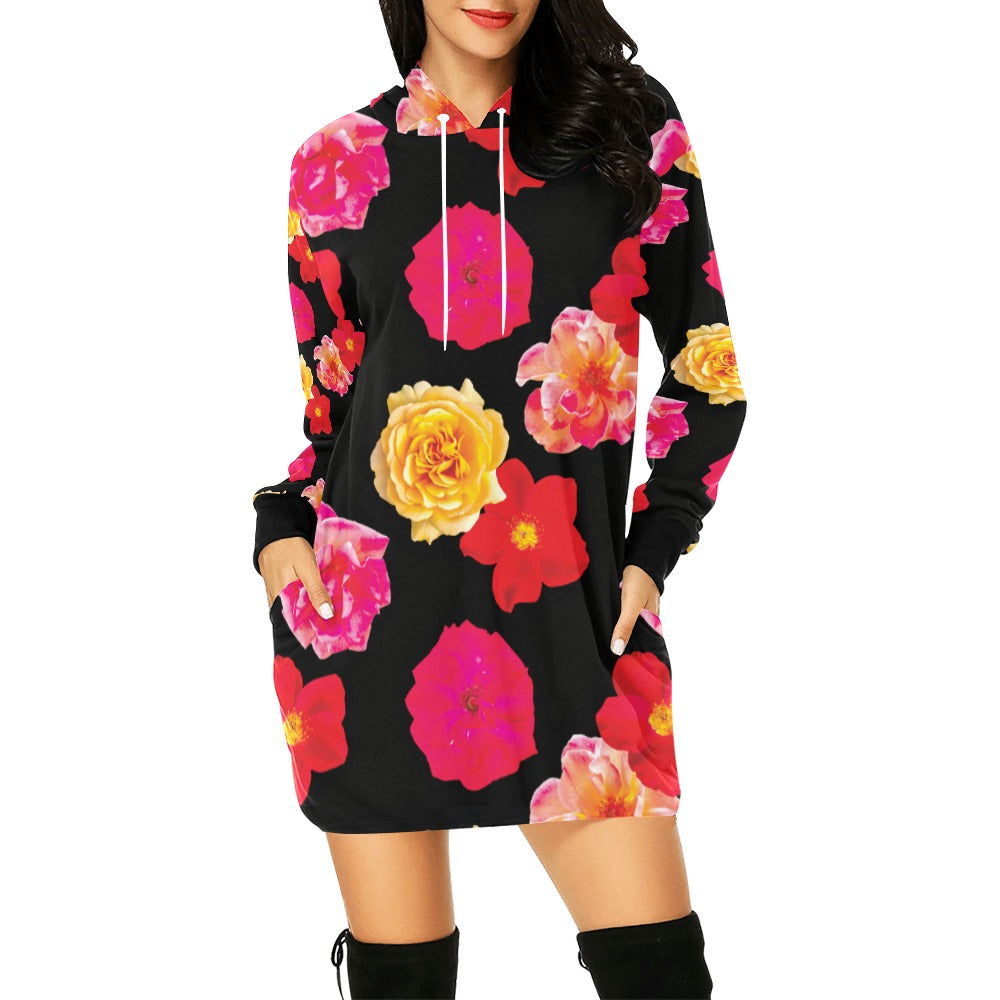 Women's All Over Print Hoodie Mini Dress (H27)