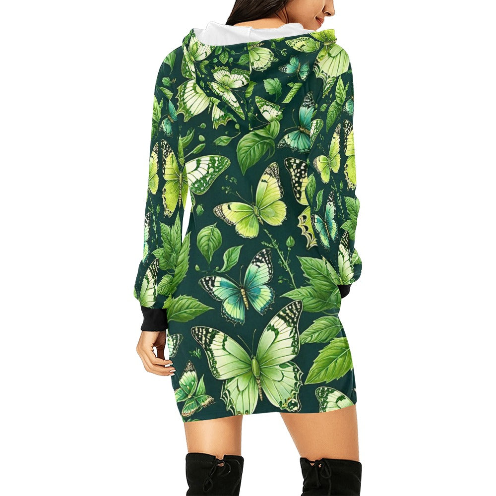 Women's All Over Print Hoodie Mini Dress (H27)