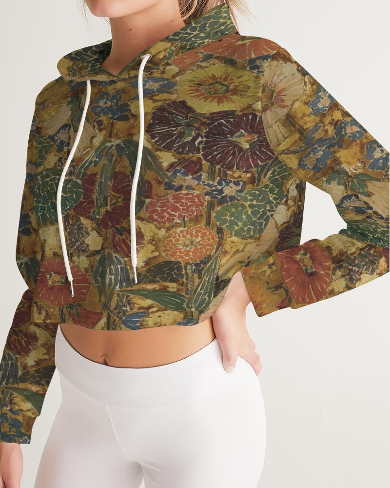 Autumn play Women's All-Over Print Cropped Hoodie