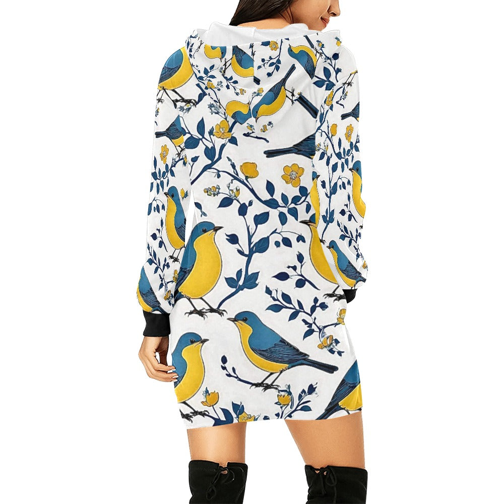 Women's All Over Print Hoodie Mini Dress (H27)