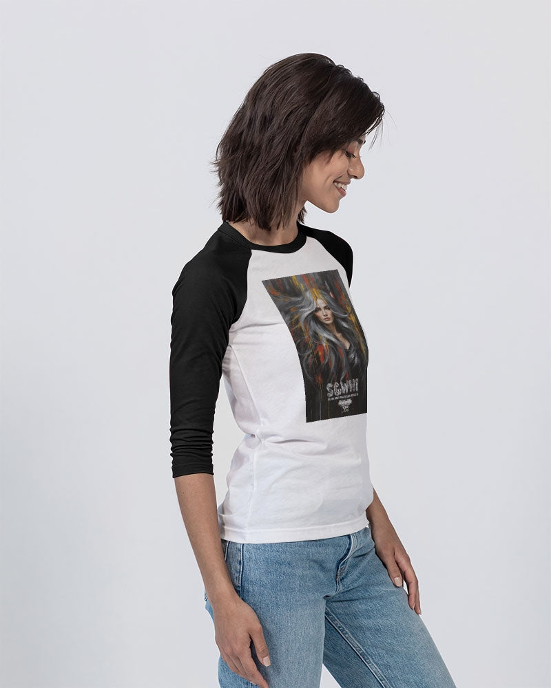 Beautiful white Sister [Part two collection] Unisex Three-Quarter Sleeve Baseball Tee | Bella + Canvas