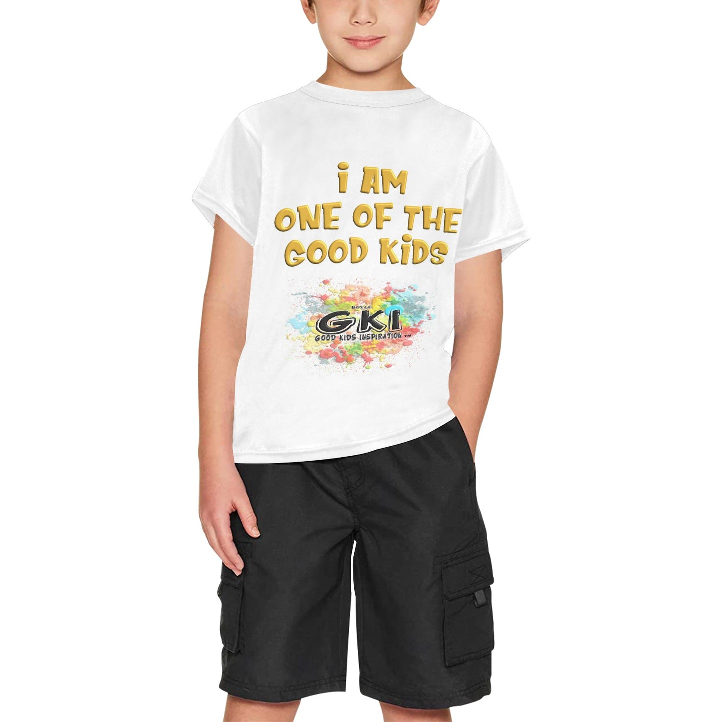 Big Boys' All Over Print Crew Neck T-Shirt(T40-2)