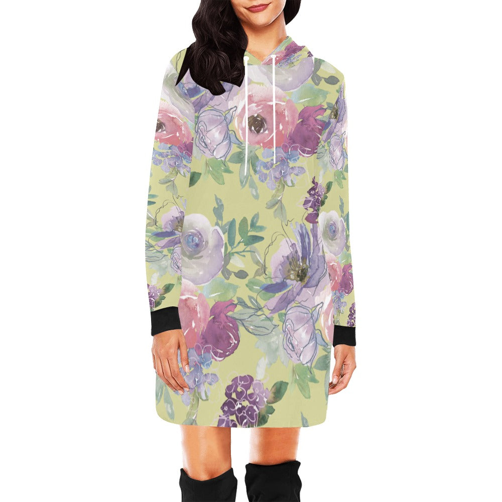 Women's All Over Print Hoodie Mini Dress (H27)