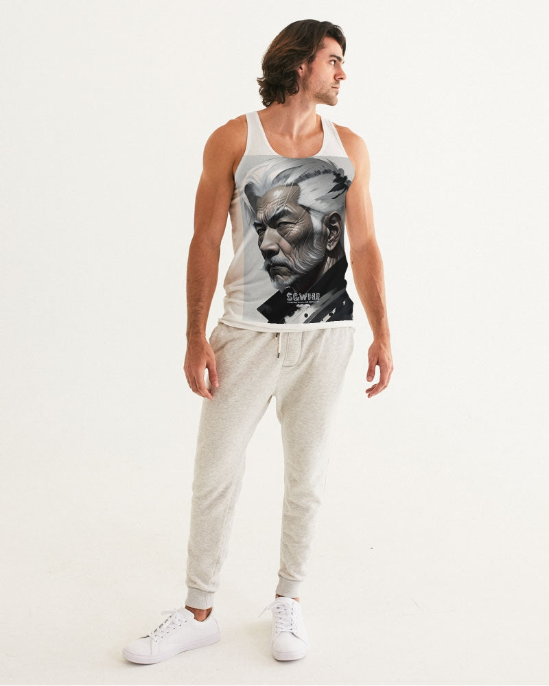 Handsome Asian brother pink painted portrait Men's All-Over Print Tank