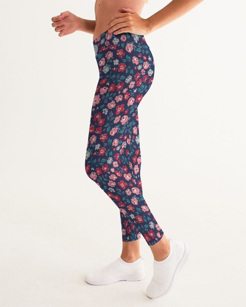 Midnight blue pretty glance.  Women's All-Over Print Yoga Pants