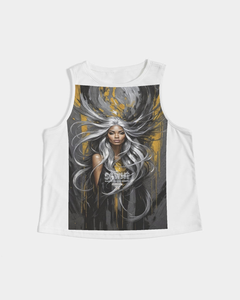 Black Sister Collection [Part 2 ] Women's All-Over Print Cropped Tank