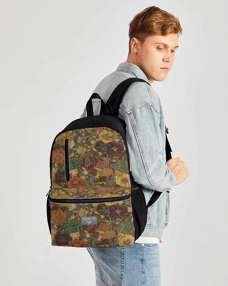 Autumn play Duo-Zip Front Canvas Backpack